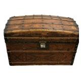 Victorian Dome-Top Steamer Trunk