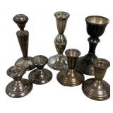Weighted Sterling Silver Candlestick Lot of 7
