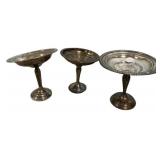 Weighted Sterling Silver Pedestal Compotes Lot 3