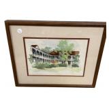 17"h., 21"w Mary Jane Dow Watercolor Mississippi