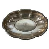 3.355 ozt Monogrammed Sterling Silver Oval Bowl