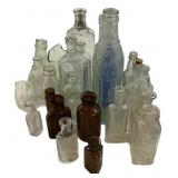 Antique Glass Bottle Collection Lot