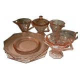 Pink Depression Glass Collection Lot
