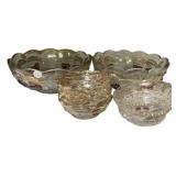 EAPG Gold Trim Cherry Berry Bowl Set