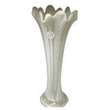 White Milk Glass Trumpet Vase