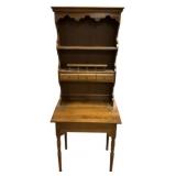 Maple Drop-Front Secretary Desk w/Hutch