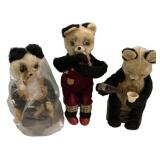 Vintage Mechanical Bear Figures Lot of 3