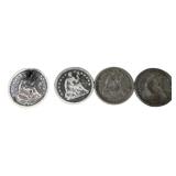Seated Liberty Half Dimes Lot of 4