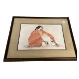 17"h., 22"w RC Jorman 1978 Drawering Print