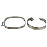 Two Sterling Silver .710 ozt  Bangle Bracelets