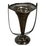 Sterling Trumpet Vase with Handle