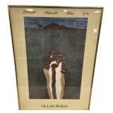 35"h., 24"w Ollas Rojas Framed Poster