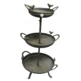 3-Tier Metal Bird Tray Stand