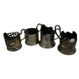 Set of 4 Russian Tea Glass Holders