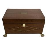 Regency Mahogany Inlaid Tea Caddy