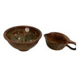 Drydens Hot Spings Arkansas Drip Glaze Pottery Bow