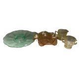 Depression & Carnival Glass Lot 4 Pcs