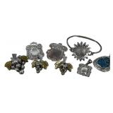 2.565 ozt Sterling Silver Jewelry Lot 8 Pieces