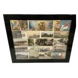 Framed Civil War Era Postcard Collage