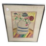 20"h., 16"w C. Sampson Still Life Watercolor