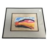14"h., 17"w Tay Artwork Framed
