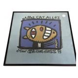 17"H., 18"w Allez Cat Allez New Orleans Jazz 199