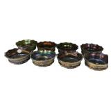 Carnival Glass Berry Bowls Set of 8