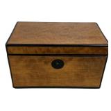Antique Burl Wood Box w/ Ebony Trim
