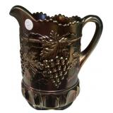 Carnival Glass Grape Pattern Pitcher