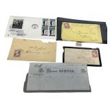 Civil War Era Postal Covers & Receipt