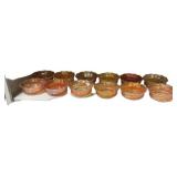 Carnival Glass Berry Bowls Set of 12