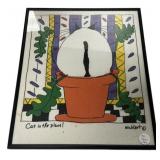 Wahlert "Cat in the Plant!" Framed Art