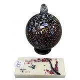 Murano Glass Ornament & Painted Tile