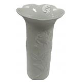 9" Kaiser Ceramic Rose Relief Vase