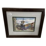 Wyatt Waters Postcard Downtown Street Scene