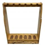 Rush Creek Wooden 6-Gun Floor Standing Rack