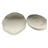 White Embossed Lenox Special Ceramic Plates Set of