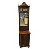 Victorian style Walnut Hall Tree with Mirror