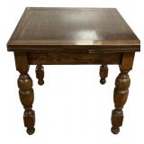 Oak Draw-Leaf Pub Table Turned Legs