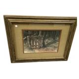 34"w., 27.5h., Framed Jim Gray Watercolor/print B