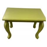 Green Painted Wood Cabriole Leg Table