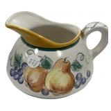 7" h Hand-Painted Ceramic Fruit Pitcher