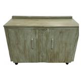 Painted Wood Two-Door Sideboard Cabinet