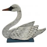 Folk Art Carved Wood Swan Figure
