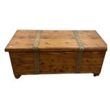 Cedar Blanket Chest w/ Brass Straps
