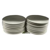 Furtessa White Matte Ceramic Plates Set of ~28