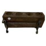 Wood & Iron 4-Hole Candle Holder