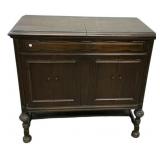 Antique Dark Wood Phonograph Cabinet