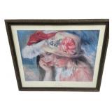 26"w., 22.5"h., Renoir Les Deux Soeurs Framed Pr