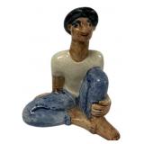 Shearwater Ceramic Seated Man Figurine